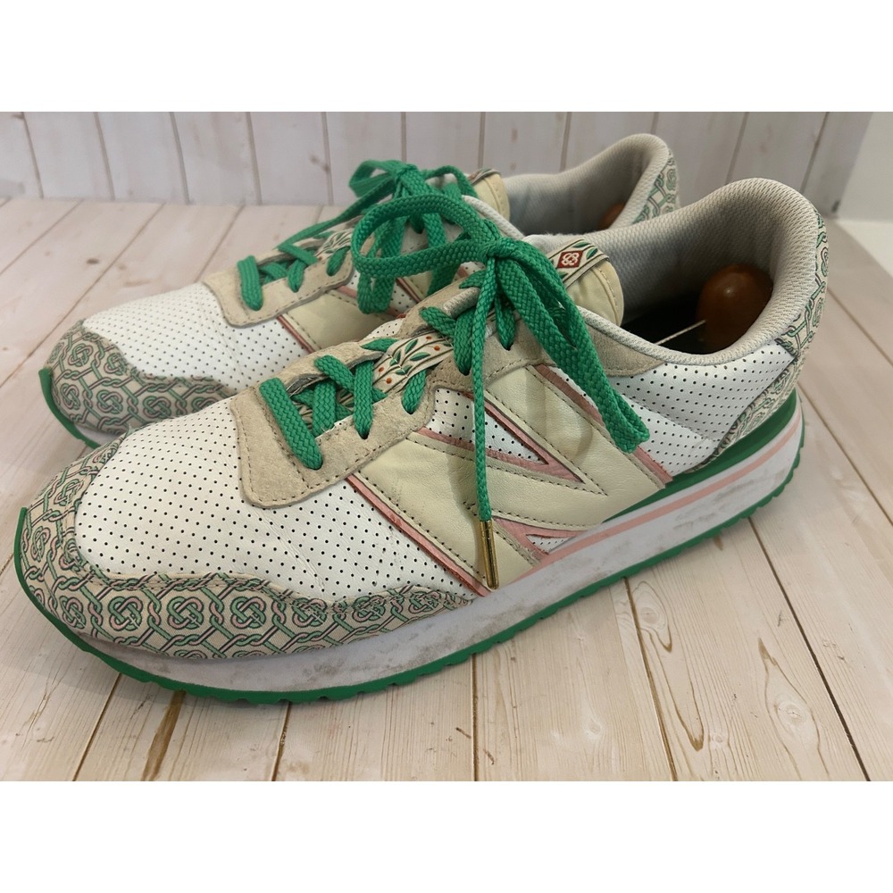 New Balance 237 Casablanca Munsell White Green Leather Sneakers Men's Size 12
